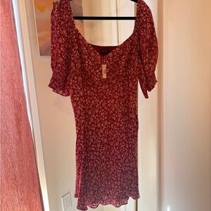 Madewell Red Floral Mini Dress